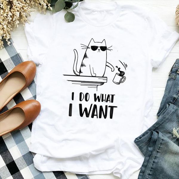 and women lady cat funny mens coffee womens short sleeve cute print casual for female clothes graphic, White;black
and women lady cat funny mens coffee womens short sleeve cute print casual for female clothes graphic, White;black