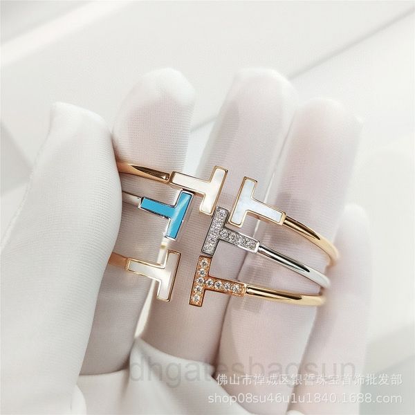 high version v gold 925 pure silver white fritillaria double t bracelet women's full diamond 18k open bracelet, minority design, high s, Black
high version v gold 925 pure silver white fritillaria double t bracelet women's full diamond 18k open bracelet, minority design, high s, Black