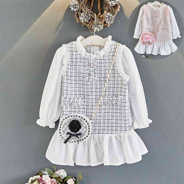 arrivals summer children sets long sleeve patchwork pearl clasp cute 2pcs girls clothes 2-7t 210629, Red;yellow
arrivals summer children sets long sleeve patchwork pearl clasp cute 2pcs girls clothes 2-7t 210629, Red;yellow