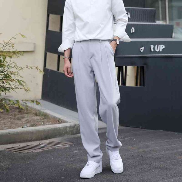wang yinxue's self made simple drop feeling straight leisure wide leg trousers for men, Black
wang yinxue's self made simple drop feeling straight leisure wide leg trousers for men, Black