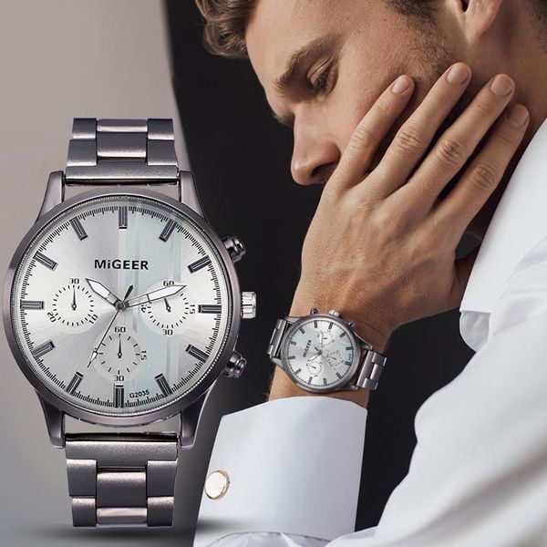 wristwatches classic silver color fashion men watch crystal glass stainless steel band analog quartz wrist bracelet man gift clock, Slivery;brown
wristwatches classic silver color fashion men watch crystal glass stainless steel band analog quartz wrist bracelet man gift clock, Slivery;brown