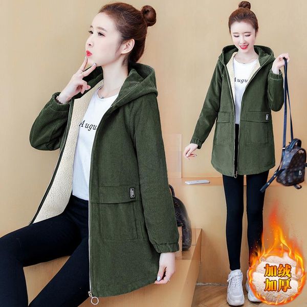 corduroy coats and jackets women 2021 winter clothes hooded zip up long coat korean fashion clothing plus size army green, Black;brown
corduroy coats and jackets women 2021 winter clothes hooded zip up long coat korean fashion clothing plus size army green, Black;brown