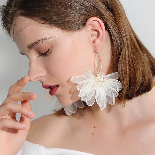 e4472 holiday wind fairy air cloth art big petal flower earrings forest earrings female korean temperament fresh earrings, Golden;silver
e4472 holiday wind fairy air cloth art big petal flower earrings forest earrings female korean temperament fresh earrings, Golden;silver