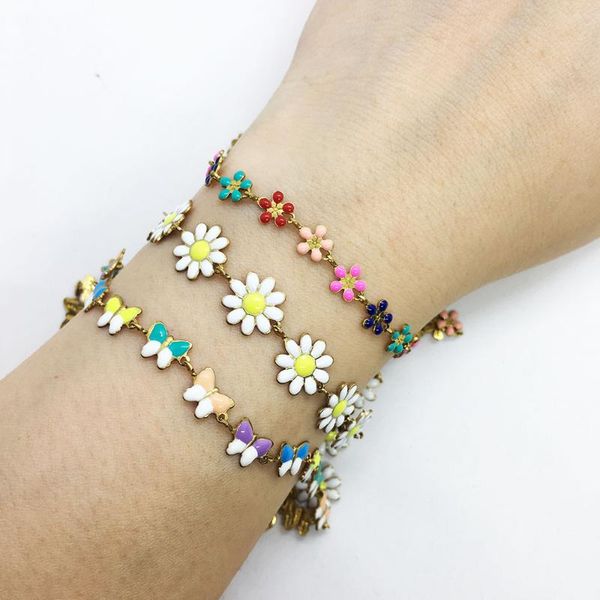 link, chain selling butterfly metalcopper fashion sunflower couple bracelet pulseira female engagement gift jewelry wholesale, Black
link, chain selling butterfly metalcopper fashion sunflower couple bracelet pulseira female engagement gift jewelry wholesale, Black