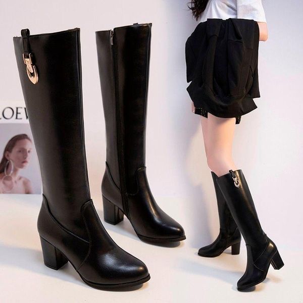 boots shoes for women women's high long heel zapatillas mujer chaussure femme, Black
boots shoes for women women's high long heel zapatillas mujer chaussure femme, Black
