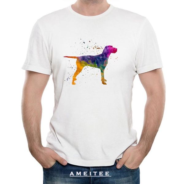 men's t-shirts hungarian wirehaired vizsla in watercolor t-shirt summer fashion short sleeve novelty dog design casual cool men tees, White;black
men's t-shirts hungarian wirehaired vizsla in watercolor t-shirt summer fashion short sleeve novelty dog design casual cool men tees, White;black