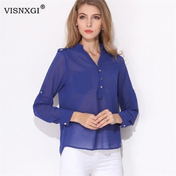 women's blouses & shirts visnxgi women casual plus size office solid v neck basic shirt female button blouse clothes, White
women's blouses & shirts visnxgi women casual plus size office solid v neck basic shirt female button blouse clothes, White