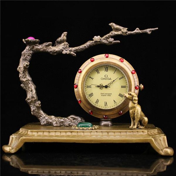 classical pure copper inlaid gemstones antique western clocks home decoration deskornaments crafts and gifts
classical pure copper inlaid gemstones antique western clocks home decoration deskornaments crafts and gifts