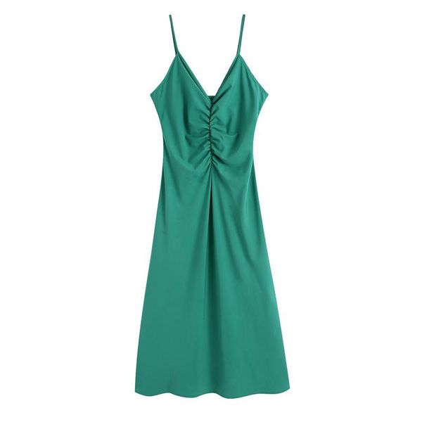 casual dresses solid green summer dress elegant fashion v-neck folds sundress women vintage chic female, Black;gray
casual dresses solid green summer dress elegant fashion v-neck folds sundress women vintage chic female, Black;gray