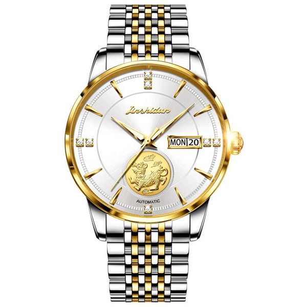 wristwatches brand jsdun luxury automatic watch men's real gold pixiu sapphire crystal mechanical stianless stainless steel, Slivery;brown
wristwatches brand jsdun luxury automatic watch men's real gold pixiu sapphire crystal mechanical stianless stainless steel, Slivery;brown