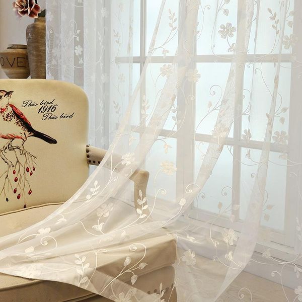 curtain & drapes european embroidered voile curtains bedroom white sheer for living room window blind drape custom size zh020z
curtain & drapes european embroidered voile curtains bedroom white sheer for living room window blind drape custom size zh020z