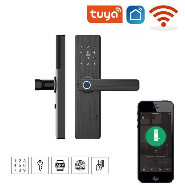 smart home control wifi electronic door lock with tuya app remotely fingerprint lock/password/ic card fechadura digital
smart home control wifi electronic door lock with tuya app remotely fingerprint lock/password/ic card fechadura digital
