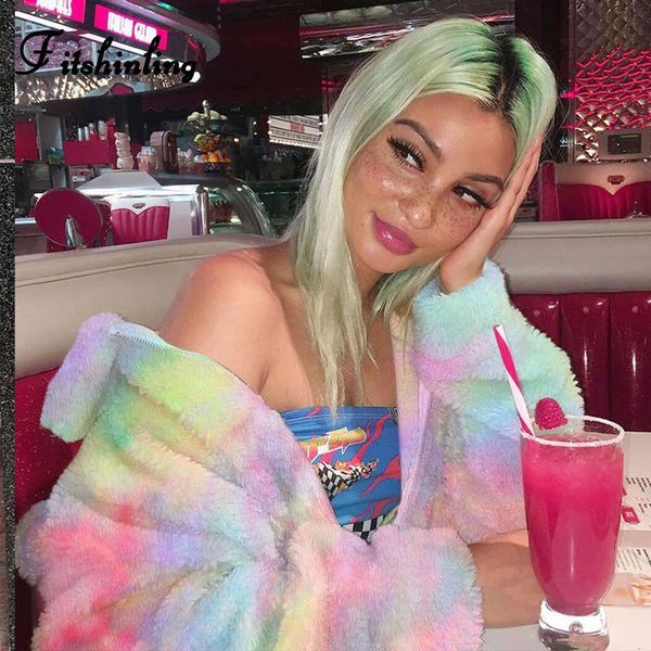 women's hoodies & sweatshirts zity lambswool winter women 's hairy rainbow tie dye moletom poleron mujer zip -up warm fuzzy sweats, Black
women's hoodies & sweatshirts zity lambswool winter women 's hairy rainbow tie dye moletom poleron mujer zip -up warm fuzzy sweats, Black