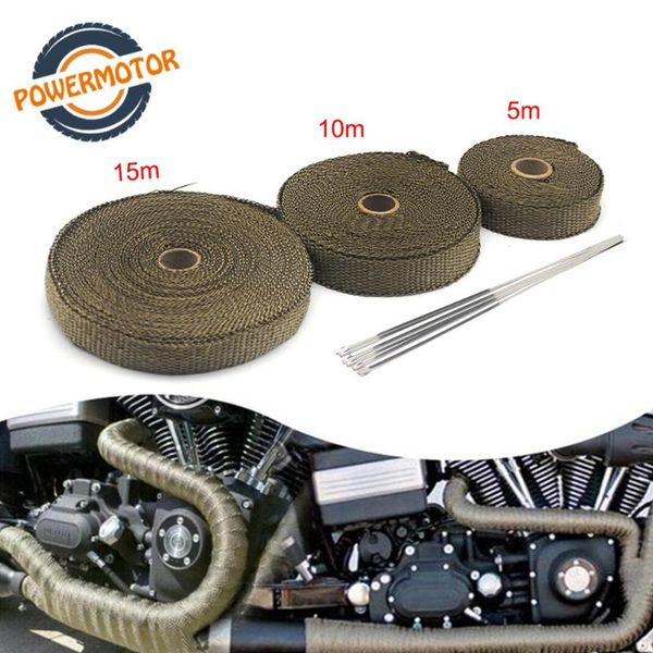 exhaust pipe 5/10/15/20m motorcycle 2.5cm thermal tape heat wrap manifold insulation roll resistant with stainless ties
exhaust pipe 5/10/15/20m motorcycle 2.5cm thermal tape heat wrap manifold insulation roll resistant with stainless ties