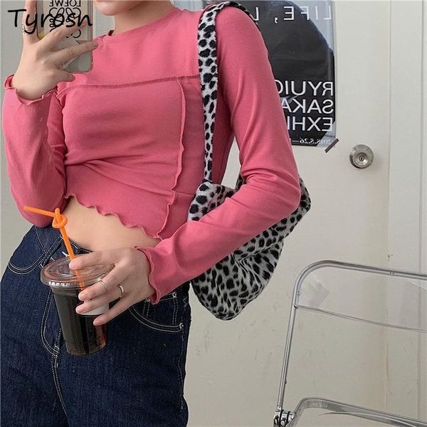 women's t-shirt crop t-shirts women slender line irregular spring autumn elegant all-match korean style vintage casual chic fash, White
women's t-shirt crop t-shirts women slender line irregular spring autumn elegant all-match korean style vintage casual chic fash, White