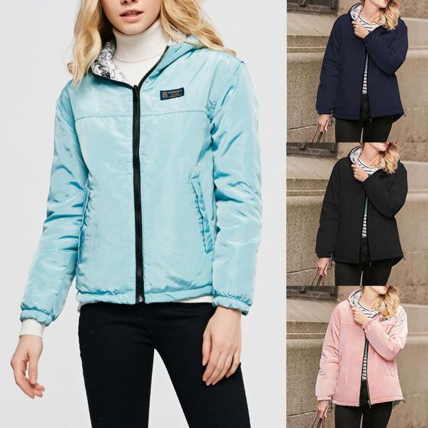 women's jackets women fashion winter warm lightweight padded jacket 2021 ladies solid color hooded casual slim two-side coats outerwear, Black;brown
women's jackets women fashion winter warm lightweight padded jacket 2021 ladies solid color hooded casual slim two-side coats outerwear, Black;brown