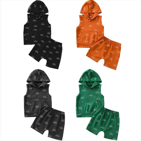 4 color summer casual kids boys clothes sets 2pcs sun printed sleeveless hooded shorts 0 4y, White
4 color summer casual kids boys clothes sets 2pcs sun printed sleeveless hooded shorts 0 4y, White