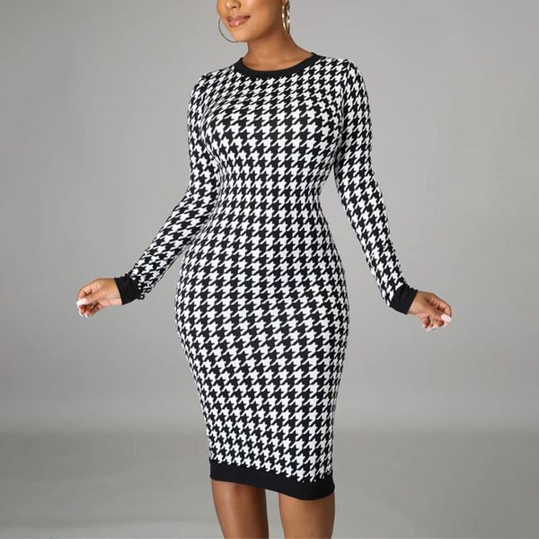 casual dresses women's houndstooth bodycon dress o-neck high waist back hole slim midi female spring fashion ladies vestidos trend, Black;gray
casual dresses women's houndstooth bodycon dress o-neck high waist back hole slim midi female spring fashion ladies vestidos trend, Black;gray