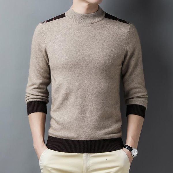 man thick sweater casual striped mock neck wool sweater warm jumper male long sleeve knit clothing pullovers, White;black
man thick sweater casual striped mock neck wool sweater warm jumper male long sleeve knit clothing pullovers, White;black