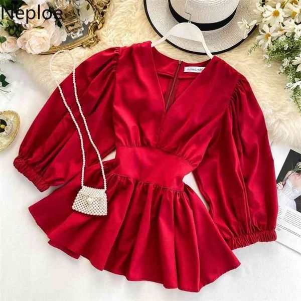 neploe v neck slim waist ruffles blouse autumn spring holiday beach puff long sleeve blusas mutlicolor shirt 48265 210730, White 
neploe v neck slim waist ruffles blouse autumn spring holiday beach puff long sleeve blusas mutlicolor shirt 48265 210730, White