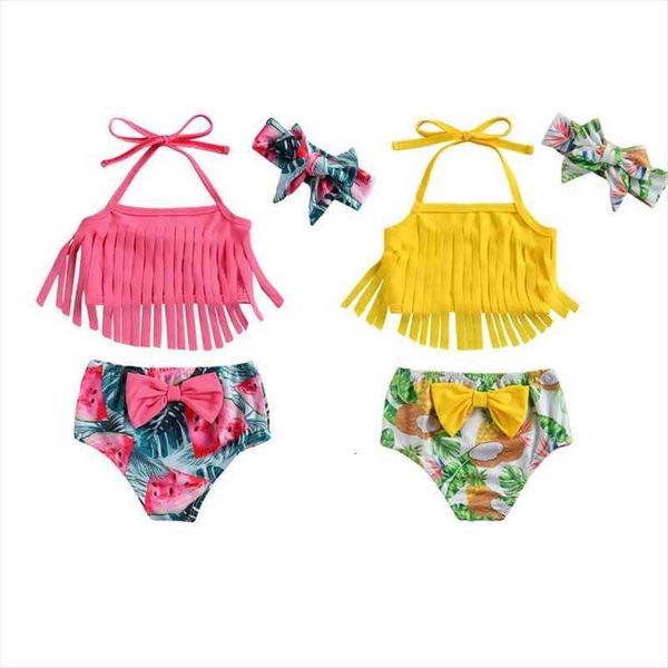 0 3y summer infant kids girls swimsuit with tassel tropical fruit print bikini sets bow headband, White
0 3y summer infant kids girls swimsuit with tassel tropical fruit print bikini sets bow headband, White