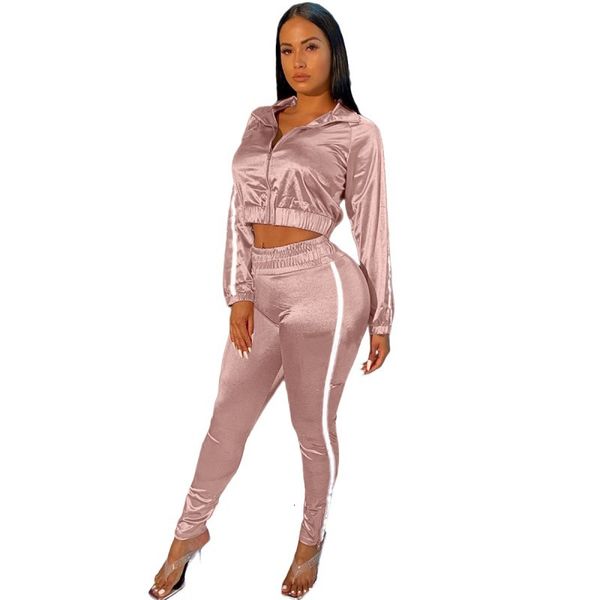 neon color two pieces together jacket with female zipper harvest and elastic waistband suit autumn fashion new sports clothing 2 piece, Gray
neon color two pieces together jacket with female zipper harvest and elastic waistband suit autumn fashion new sports clothing 2 piece, Gray