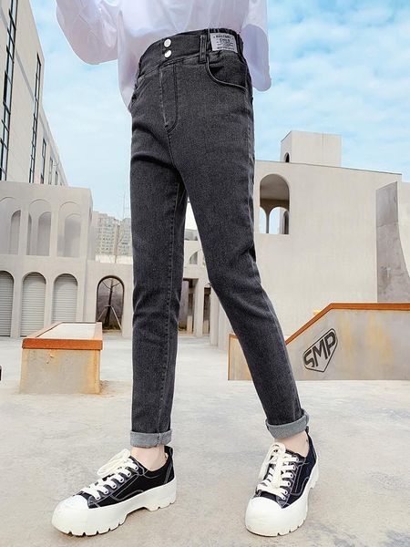 teenage jeans for girls 2021 spring fall high waist stretchy skinny children jeans pencil pants full length denim tight trousers, Blue
teenage jeans for girls 2021 spring fall high waist stretchy skinny children jeans pencil pants full length denim tight trousers, Blue