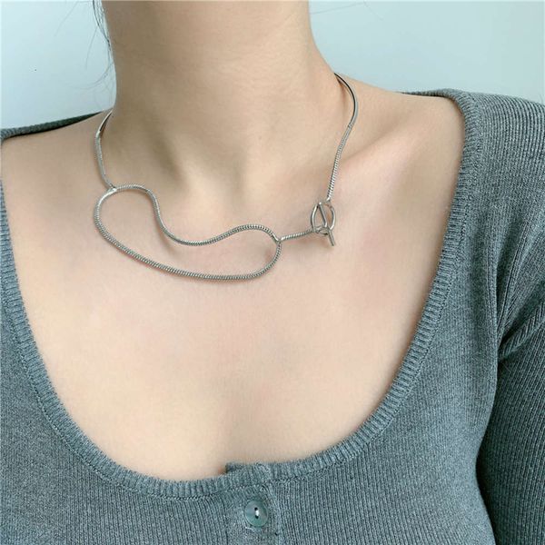 hbp fashion ins style collar metal ot buckle niche design sense clavicle neck chain choker female, Silver
hbp fashion ins style collar metal ot buckle niche design sense clavicle neck chain choker female, Silver
