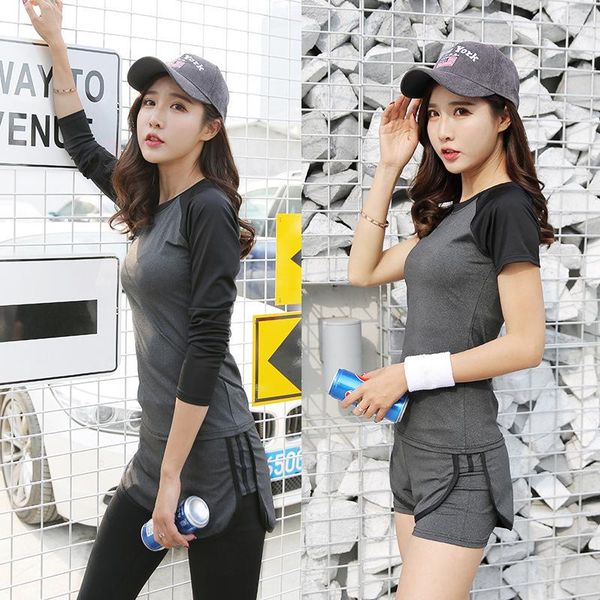 yoga outfit 2pcs dark gray black shorts and short sleeve shirt workout clothing women suit solid color high waist fitness trainning set
yoga outfit 2pcs dark gray black shorts and short sleeve shirt workout clothing women suit solid color high waist fitness trainning set