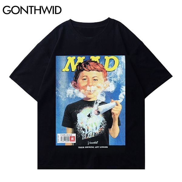 tees shirts hip hop smoking boy print short sleeve t-shirts streetwear casual loose fashion summer tshirts 210602, White;black
tees shirts hip hop smoking boy print short sleeve t-shirts streetwear casual loose fashion summer tshirts 210602, White;black