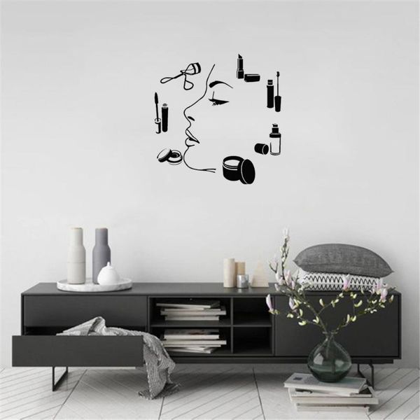 wall stickers fashion makeup decal model beauty side face silhouette artist for salon studio dw20391
wall stickers fashion makeup decal model beauty side face silhouette artist for salon studio dw20391