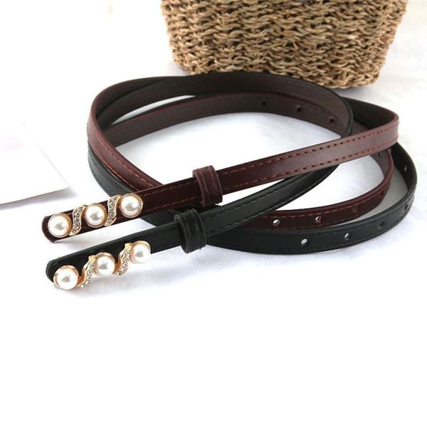 belts women belt decorative waist chain adjustable leather dress waistband elastic thin double pearl buckle elegant cummerbunds, Black;brown
belts women belt decorative waist chain adjustable leather dress waistband elastic thin double pearl buckle elegant cummerbunds, Black;brown