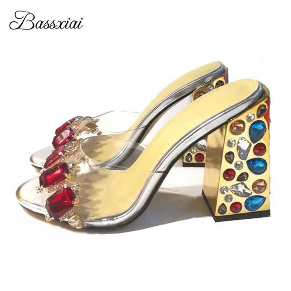 clear pvc transparent one-strap sandals women jeweled diamond rhinestone square heel slingbacks mules lady summer, Black
clear pvc transparent one-strap sandals women jeweled diamond rhinestone square heel slingbacks mules lady summer, Black