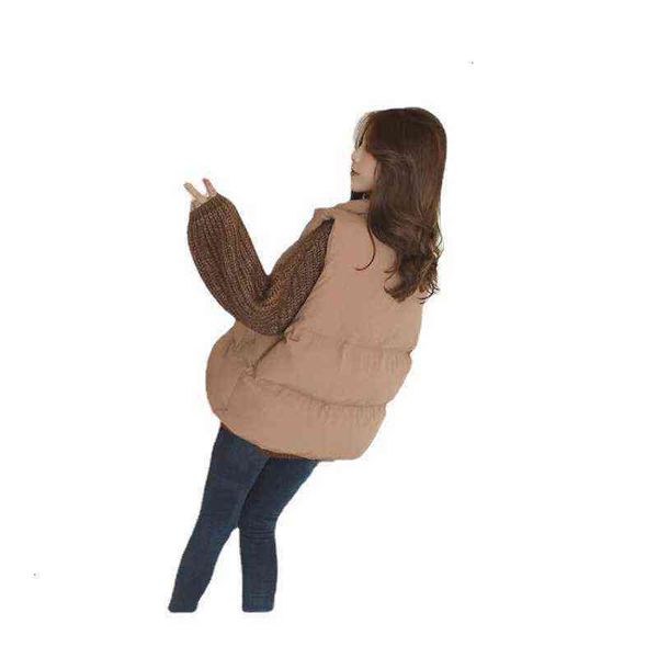 autumn and winter students' thickened down cotton vest women's loose korean coat short warm shoulder, Black;white
autumn and winter students' thickened down cotton vest women's loose korean coat short warm shoulder, Black;white