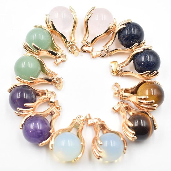 natural quartz stone crystal pendant hand hold charms round ball bead necklaces pendants yoga reiki chakra healing women men jewelry, Bronze;silver
natural quartz stone crystal pendant hand hold charms round ball bead necklaces pendants yoga reiki chakra healing women men jewelry, Bronze;silver