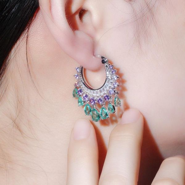 hoop & huggie cwwzircons elegant purple blue cz crystal dangle water drop tassel earrings fashion bridal wedding boho jewelry cz741, Golden;silver
hoop & huggie cwwzircons elegant purple blue cz crystal dangle water drop tassel earrings fashion bridal wedding boho jewelry cz741, Golden;silver