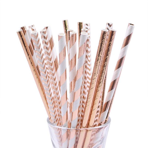 disposable dinnerware 25pcs/bag multicolor paper straws strip dots rose gold drinking straw party tableware supplie 
disposable dinnerware 25pcs/bag multicolor paper straws strip dots rose gold drinking straw party tableware supplie