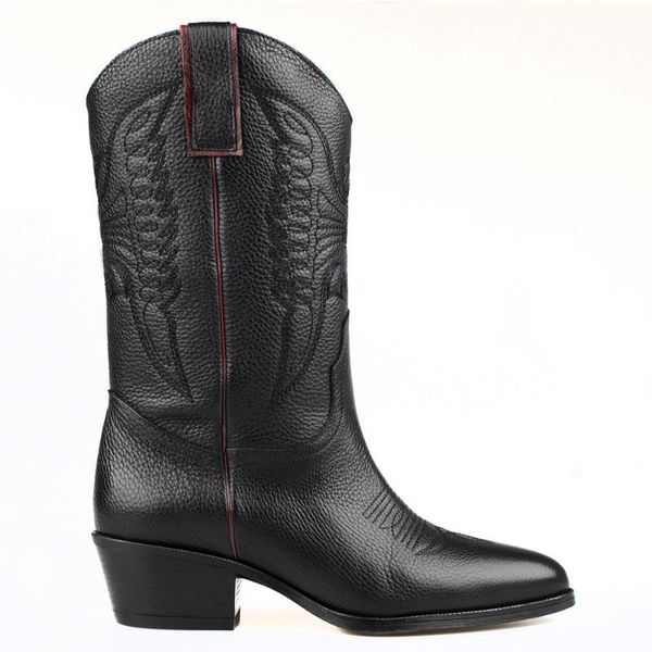 boots footcourt black women cowboy genuine leather pointed toe mid calf vintage fashion eagle pattern handmade western
boots footcourt black women cowboy genuine leather pointed toe mid calf vintage fashion eagle pattern handmade western
