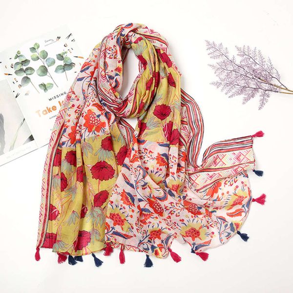 2021 spring and summer cotton hemp bohemian colorful flower silk scarf elegant sunscreen shawl, Blue;gray
2021 spring and summer cotton hemp bohemian colorful flower silk scarf elegant sunscreen shawl, Blue;gray
