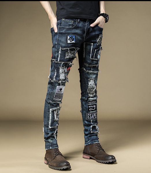 men's new man's deny orange jean embarrassing feet hip-hop rock pants 73% cotton 067 kkis, Blue
men's new man's deny orange jean embarrassing feet hip-hop rock pants 73% cotton 067 kkis, Blue