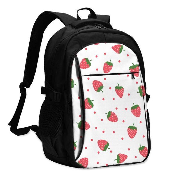 backpack 2021 women men fashion bright strawberries and dots travel school recreation business bag
backpack 2021 women men fashion bright strawberries and dots travel school recreation business bag