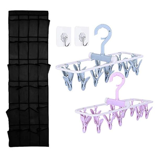 1x hanging shoes organizer 24 large mesh pocket black & 2x clothes drying racks folding underwear hangers
1x hanging shoes organizer 24 large mesh pocket black & 2x clothes drying racks folding underwear hangers