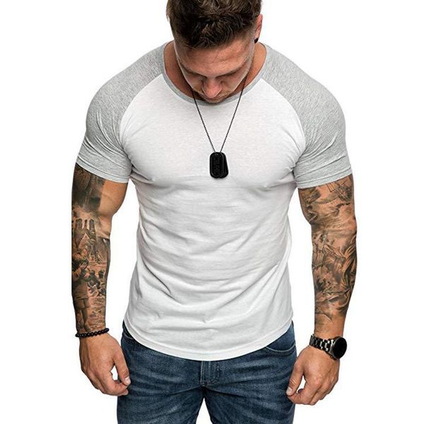 men's t-shirts slim fit tshirt for men patchwork short sleeve tees crew neck summer t shirts camouflage pattern muscle mens fitness, White;black
men's t-shirts slim fit tshirt for men patchwork short sleeve tees crew neck summer t shirts camouflage pattern muscle mens fitness, White;black
