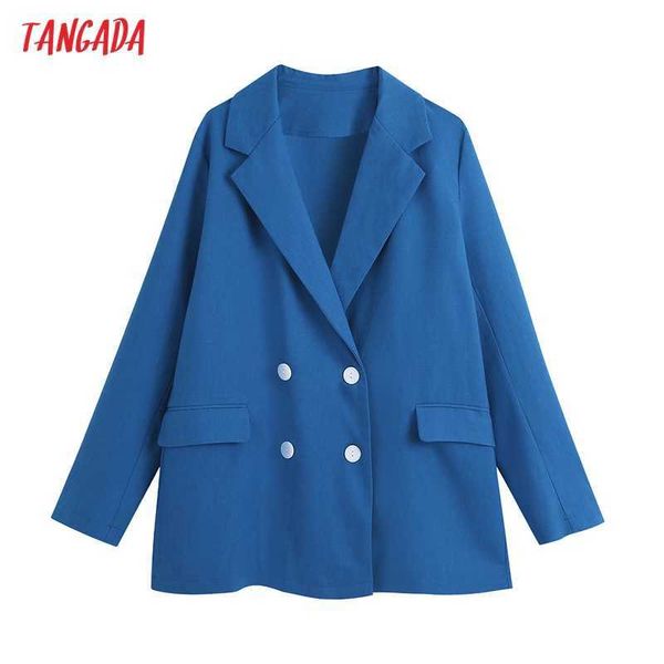 tangada women fashion blue double breasted blazer coat vintage long sleeve pockets female office wear outerwear be903 210609, White;black
tangada women fashion blue double breasted blazer coat vintage long sleeve pockets female office wear outerwear be903 210609, White;black