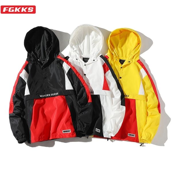 fgkks trend brand men fashion jackets spring high street men's patchwork hooded coats windproof casual male 210811, Black;brown
fgkks trend brand men fashion jackets spring high street men's patchwork hooded coats windproof casual male 210811, Black;brown