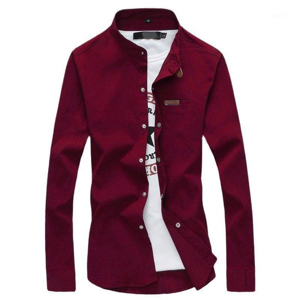 men's casual shirts for spring and summer, with solid color standing collar long sleeves, fashion slim black, White;black
men's casual shirts for spring and summer, with solid color standing collar long sleeves, fashion slim black, White;black