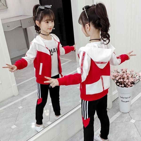 ensemble vtements de sport pour filles, 2 pices, survtement tendance, manteau fermeture clair + pantalon, sweat capuche, automne, White
ensemble vtements de sport pour filles, 2 pices, survtement tendance, manteau fermeture clair + pantalon, sweat capuche, automne, White