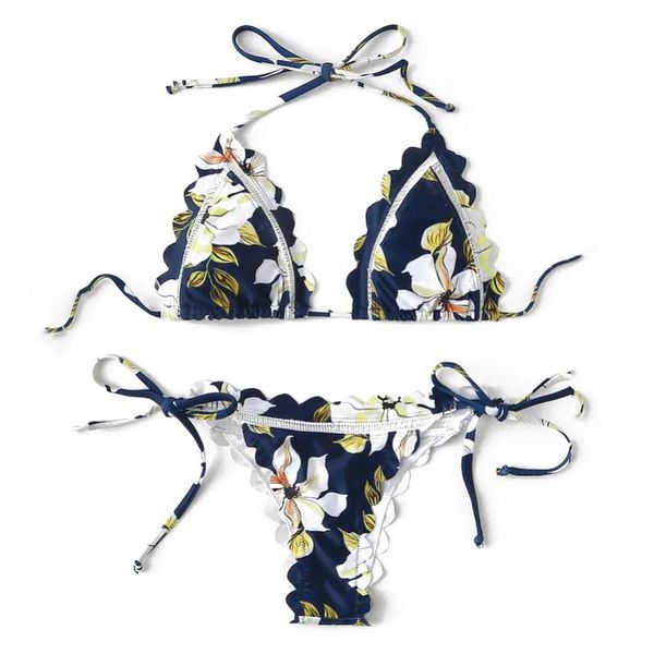 new swimwear flower lace up swimwear women beach bikini two piece low waist printed fashion set
new swimwear flower lace up swimwear women beach bikini two piece low waist printed fashion set