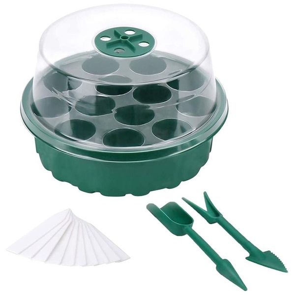 planters & pots trays plant kit clear seeding starter tray with dome humidity adjustable, tags and hand tool
planters & pots trays plant kit clear seeding starter tray with dome humidity adjustable, tags and hand tool
