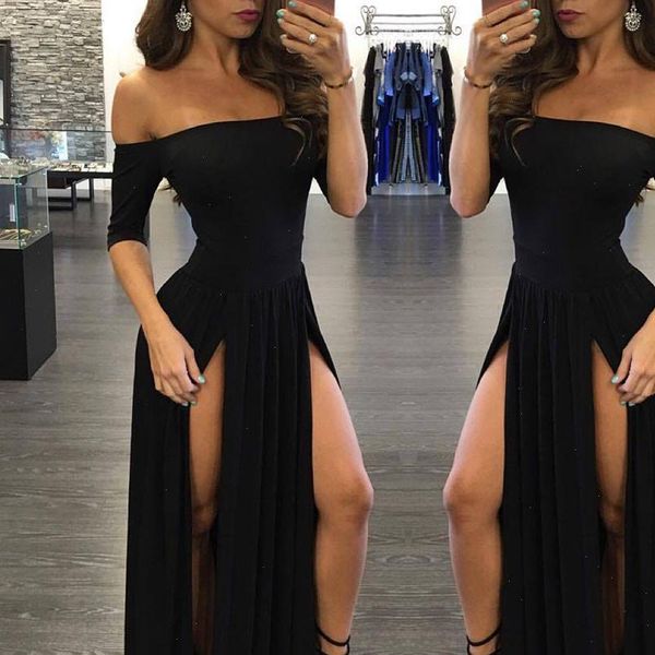 women formal dress party ball gown evening long bride dress long sleeve lady bodycon robe dresses vestidos425, Black;gray
women formal dress party ball gown evening long bride dress long sleeve lady bodycon robe dresses vestidos425, Black;gray